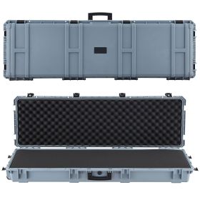 VEVOR Hard Rifle Case, Lockable Rifle Case with Pre-cut Foams, 52 in Gun Storage with Wheels (Default: Default)